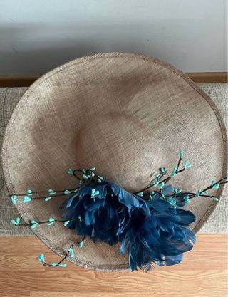 Pamela azul y turquesa hecha a mano