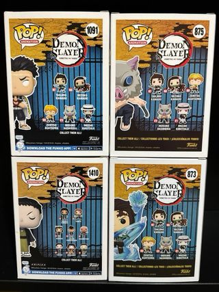 Lotto Funko Pop Demon Slayer 4 pezzi