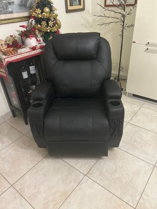 Poltrona relax nera come nuova massaggiante