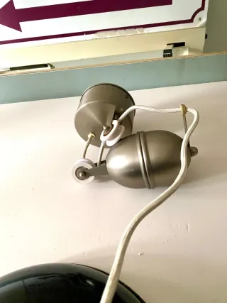 Lámpara Industrial Negra Esmaltada