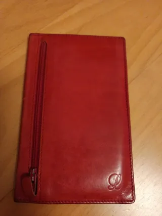 Tarjetero piel Luxindex rojo