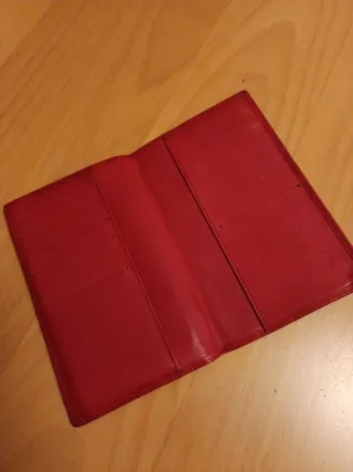 Tarjetero piel Luxindex rojo