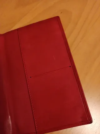 Tarjetero piel Luxindex rojo