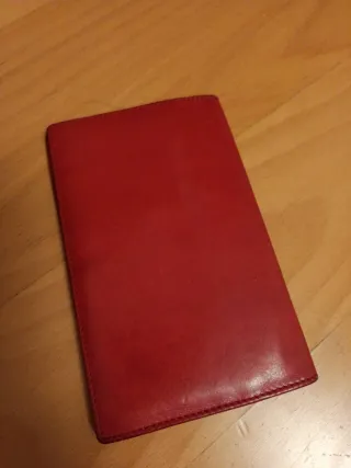 Tarjetero piel Luxindex rojo