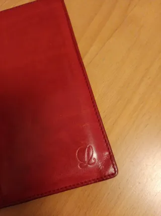 Tarjetero piel Luxindex rojo