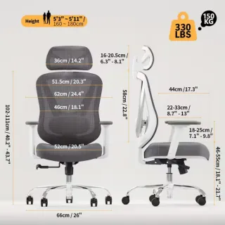 Silla de oficina ergonómica sin estrenar
