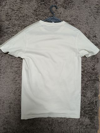 Camiseta Adidas Blanca Rayas Doradas