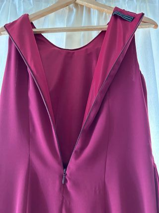 Vestido flecos burdeos Talla S/36-38