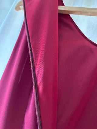 Vestido flecos burdeos Talla S/36-38