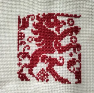 Funda cojín punto de cruz