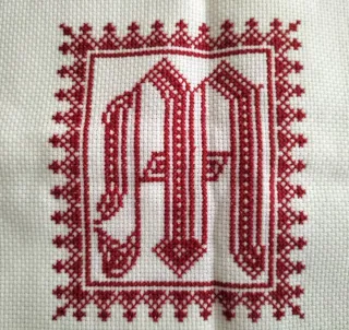 Funda cojín punto de cruz