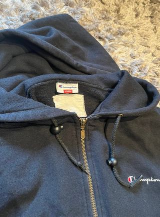 Sudadera Champion Negra con Cremallera