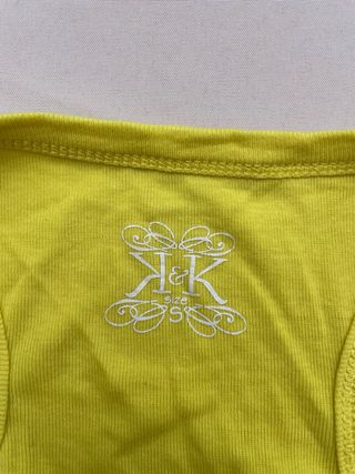 Canottiera K&K gialla con bottoni