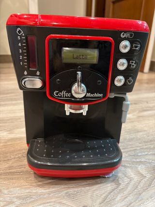 Cafetera de juguete con sonido y agua de verdad.