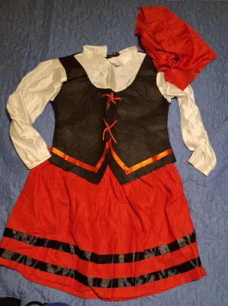 Vestido pastorcilla talla 10/12años según etiqueta