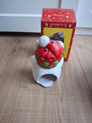 Osito portavelas con caja. Regalo vela.