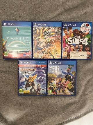 PS4 (PlayStation 4) + mando + 5 Juegos