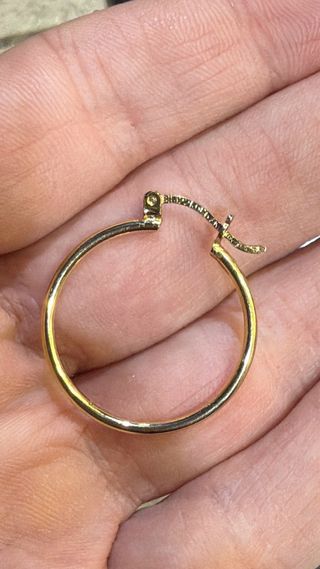 Pendiente Aro Baño Oro 22K