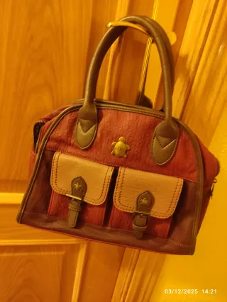 Bolso Caminatta Rojo y Marrón