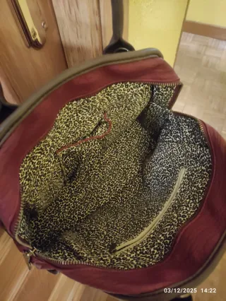 Bolso Caminatta Rojo y Marrón