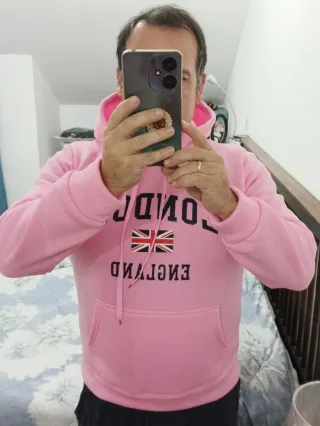 Sudadera rosa LONDON ENGLAND