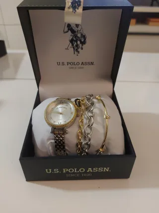 Reloj U.S. Polo Assn. Dorado y Plateado