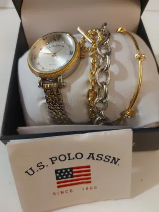 Reloj U.S. Polo Assn. Dorado y Plateado