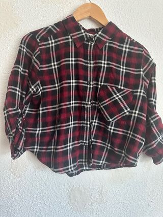 Camisa cuadros crop top