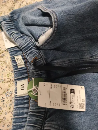 Pantalones vaqueros anchos con cordón