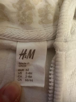 Buzo bebé terciopelo 3 meses