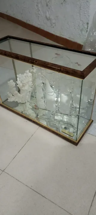Fragata de cristal decorativa