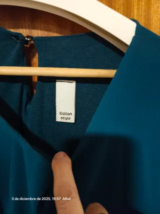 Vestido gasa turquesa