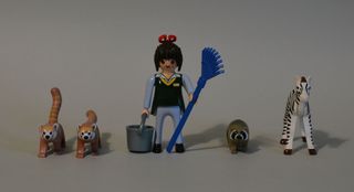 Playmobil Cuidadora Zoo con Animales