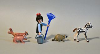 Playmobil Cuidadora Zoo con Animales