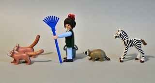 Playmobil Cuidadora Zoo con Animales
