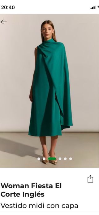 Vestido fiesta midi El Corte Inglés sin estrenar.
