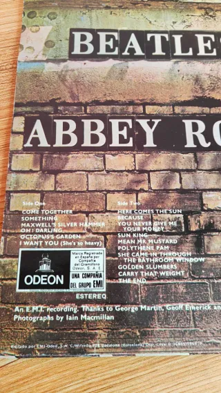 LP Abbey Road de The Beatles Edición 1969