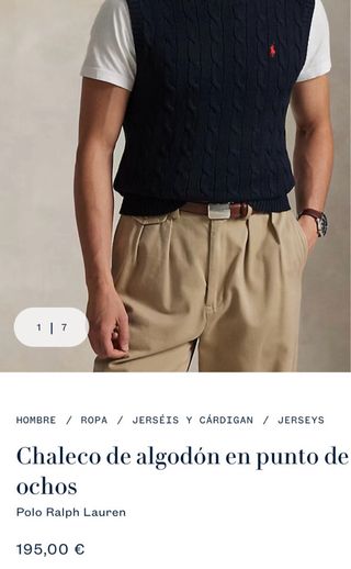 Chalecos Lacoste, Gant, Ralph Lauren Bufanda