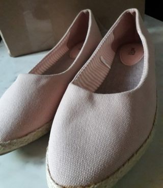 Zapatillas planas rosa suela goma