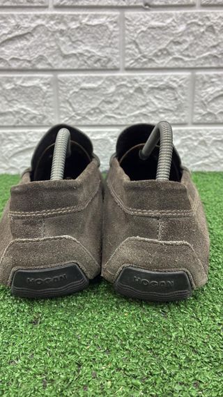 Mocassini uomo grigi in camoscio