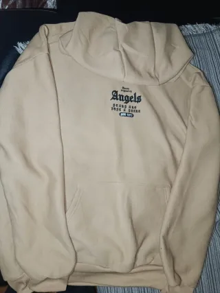 Sudadera Beige con Estampado Angels