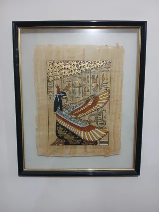 2 Pergaminos Egipcios con Marco Negro