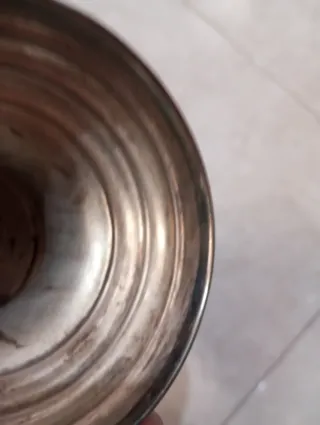 Virgen antigua de plata o alpaca