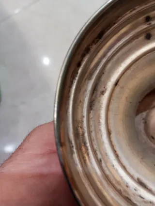 Virgen antigua de plata o alpaca