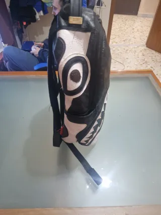 Zaino Sprayground Shark Nero Bianco