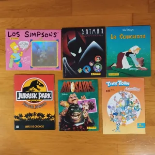 Lote Álbumes Cromos Panini Disney Batman Simpsons