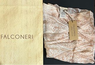 Foulard Falconeri in pura seta fantasia nude