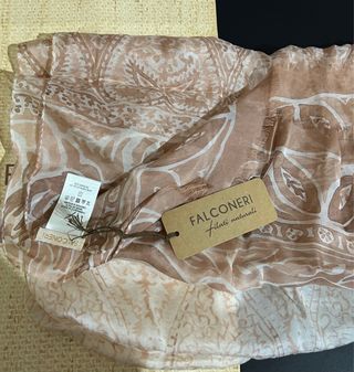 Foulard Falconeri in pura seta fantasia nude
