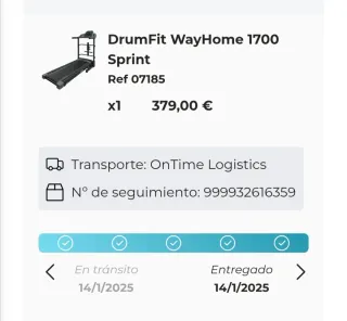 Cinta de Correr DrumFit WayHome 1700 Sprint.