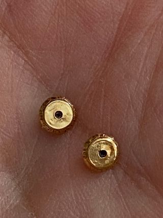 Pendientes flor oro y nacar NUEVOS